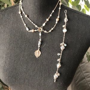 Clear Crystal necklace and bracelet